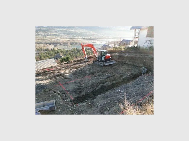 Travaux de terrassement - Maison Alpes du Sud