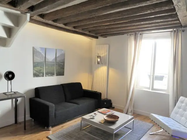 Colombages - Après - Avant/après duplex paris 5