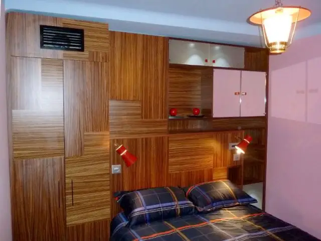 Chambre - Un meuble tête de lit sur mesure - Appart fifties coloré