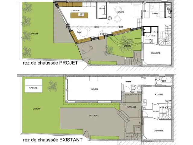 Plan avant et après - Extension Bois Colombes