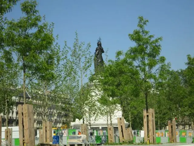 Des féviers d'Amérique, des platanes et... un merisier - place de la République