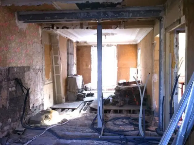 Salle de bains des parents en travaux