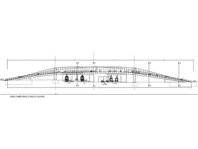 Coupe longitudinale - Passerelle Villetaneuse