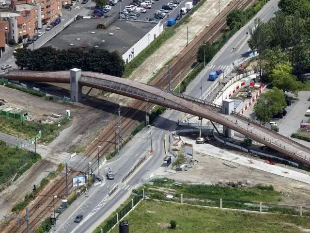 Vue du ciel - Passerelle Villetaneuse