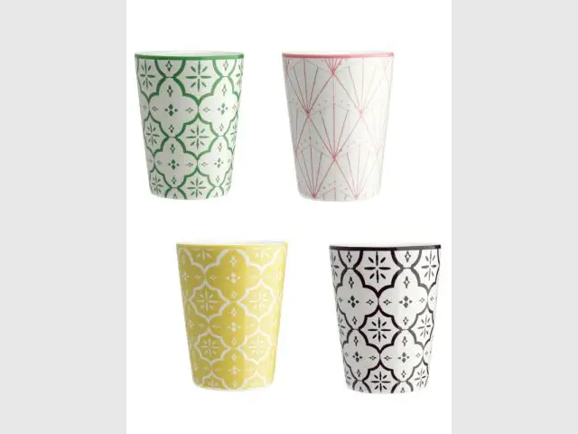 Des tasses aux motifs bohème - Collection printemps-été 2014