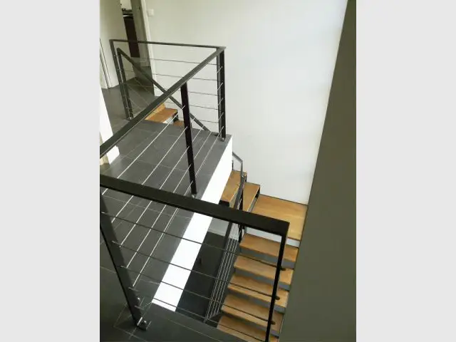 Un escalier architectural - Réalisation bio-climatique