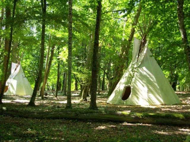 Tipis au parc du Château de Palluau-Frontenac