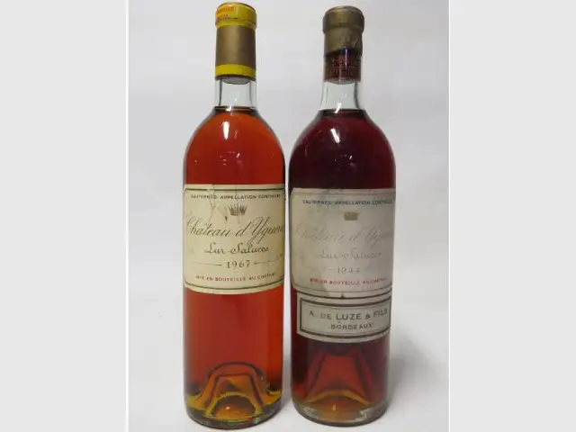 Grands crus bordelais, château d'Yquem 1944 et 1967 - Les arts de la table à l'honneur