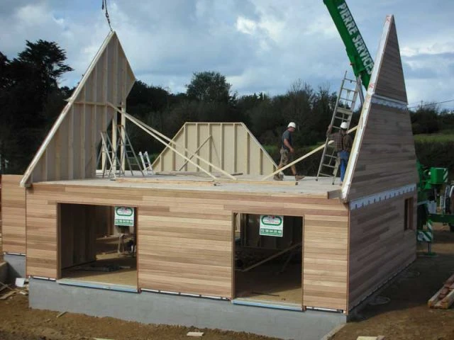 Maison bois en construction