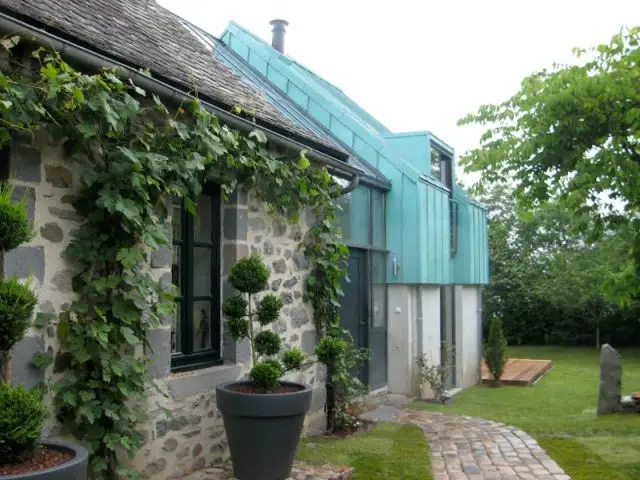 Touche de vert - Maison extension cuivre