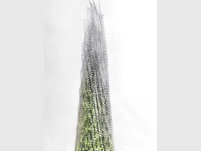 Une richesse plastique inspirée par les échafaudages - Organic Skyscraper