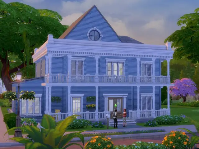 Les Sims 4 : un pavillon de banlieue américaine - Maison conçue dans le jeu Les Sims 4