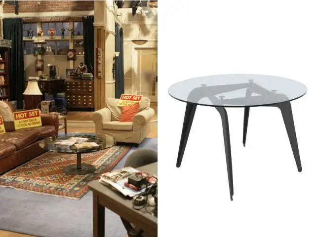 Une table ronde en verre - Déco The Big Bang Theory