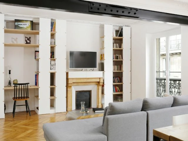 Une pièce à vivre ouverte et fonctionnelle - Appartement parisien lumineux autour du bois