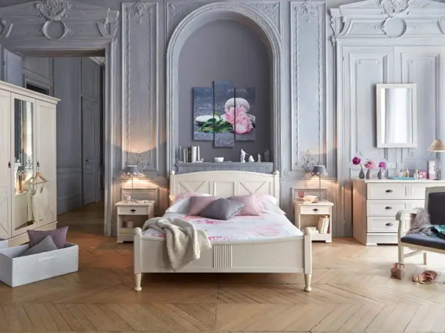 Accessoiriser les niches pour les transformer en têtes de lit - Aménager une chambre dans un appartement de style