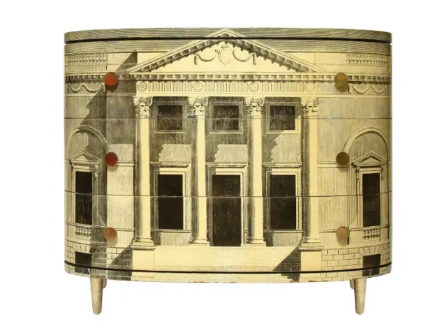 Une commode comme un mini-bâtiment d'Andrea Palladio - Exposition Fornasetti aux Arts Déco