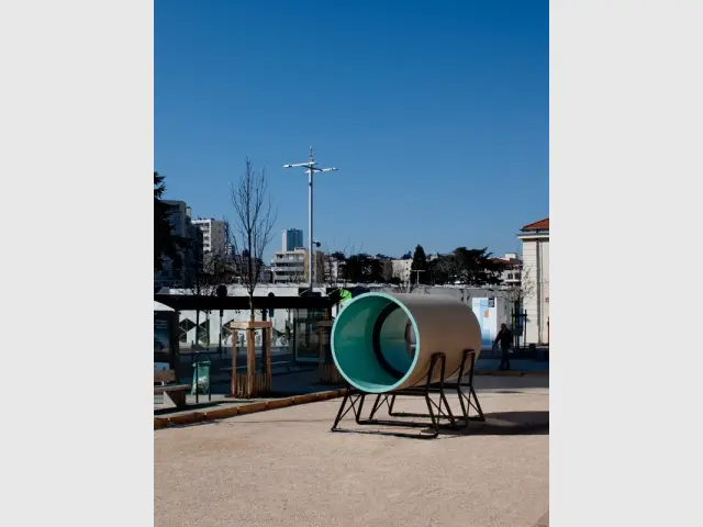 Banc PING-PONG PIPE - Exposition Bancs d'essai