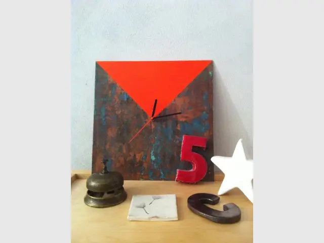 Après : Une horloge pop minimaliste - Concours Copper upcycling