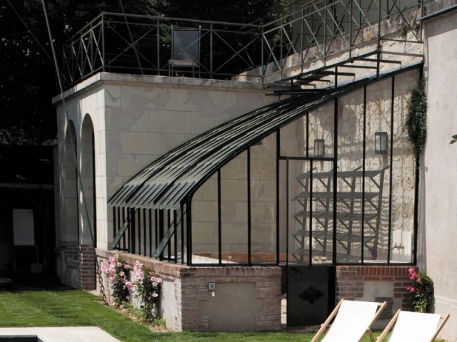 Rénovation de l'orangerie - Piscine Carré Bleu / Paysage piscine tennis 