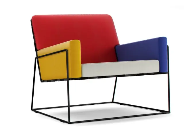 Un fauteuil coloré hommage à Mondrian  - Fauteuil