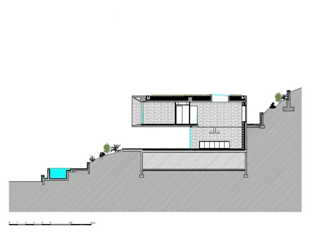 Plan du porte-à-faux - Maison Le Cap - Pascal Grasso