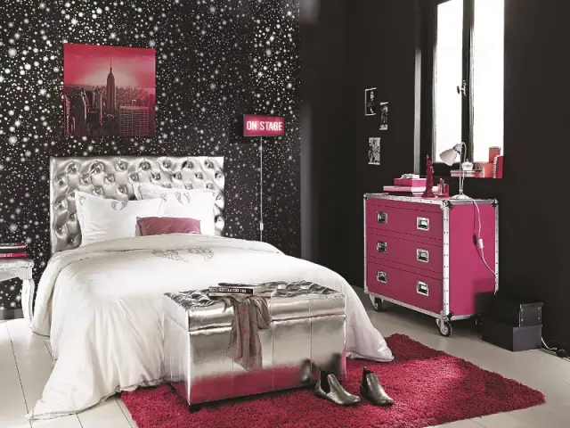 Chambre glamour-rock - Tendances chambre d'enfants 