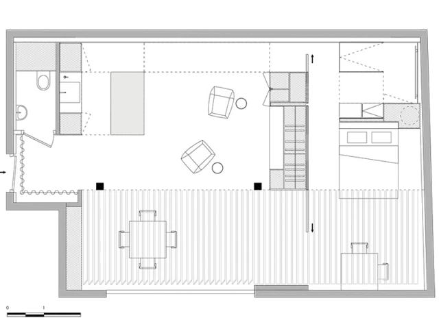 Un beau volume initial conservé - Un 70m2 immaculé dans un ancien atelier industriel rénové