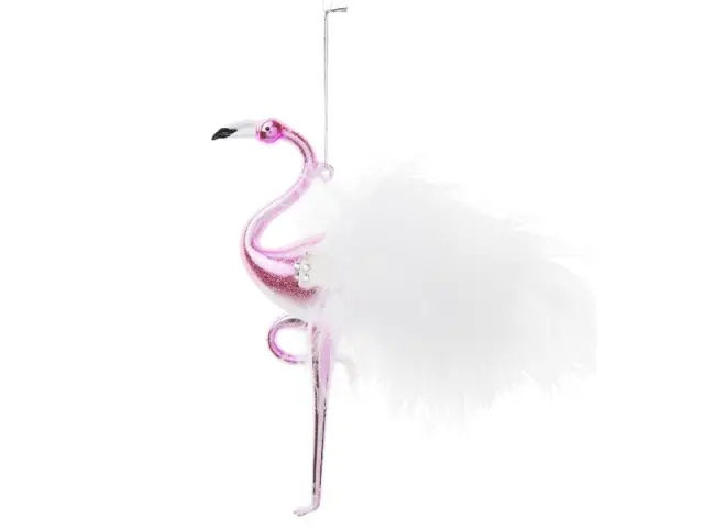 Un flamand rose à plumes pour un Noël brésilien - Une déco de Noël décalée