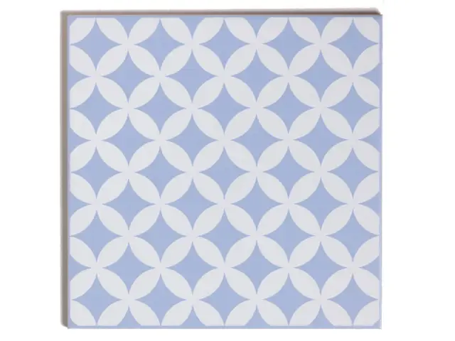 Des carreaux de ciment coloris bleu Serenity - Tendance Rose Quartz et Serenity