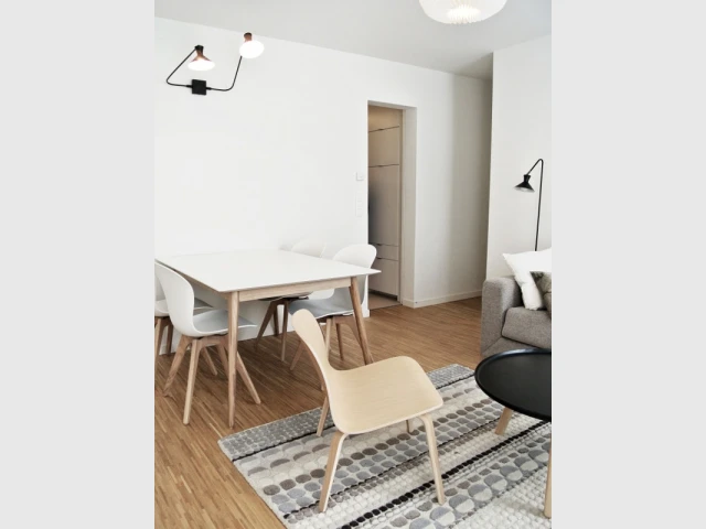 Un style épuré et intemporel pour meubler l'appartement - Appartement parisien de 40 m2