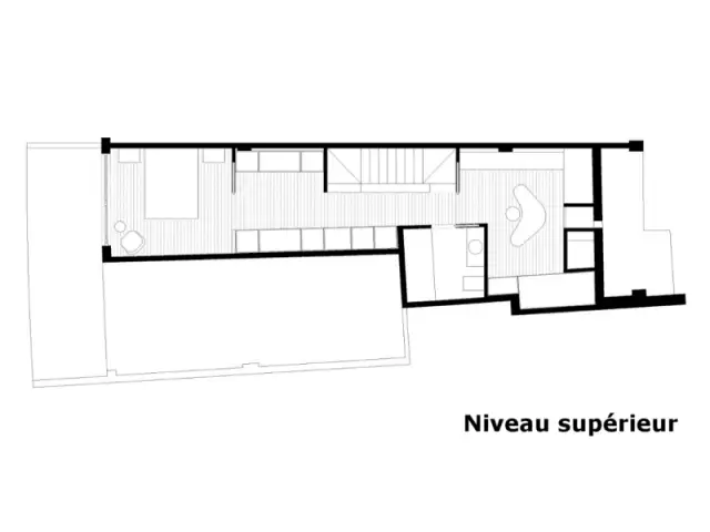 A l'étage, un espace parental de 46 m2 - Duplex à La Corogne par CastroFerro Architectes