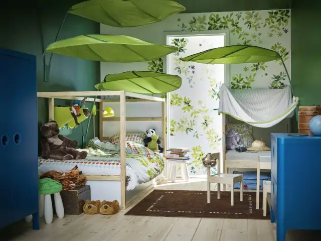 Une chambre d'enfant aux airs "jungle"