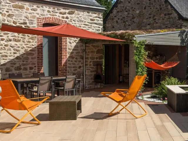 Une terrasse en béton imitation bois facile à entretenir - Une terrasse en béton pour un effet bois