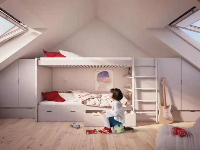 Après : un étage dédié aux enfants - Maison Renov Active à Bruxelles par Velux