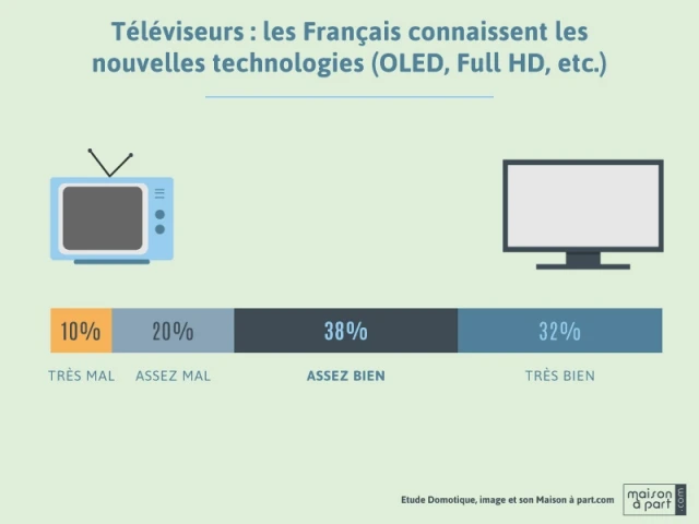 Téléviseurs : les Français connaissent les nouvelles technologies - Enquête Les Français, la domotique et l'équipement image et son