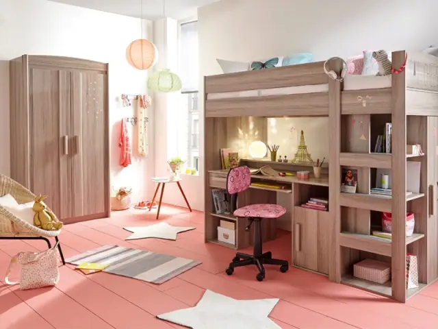 Un parquet peint en rose pour une chambre éclatante - Inpiration couleur : Osez le rose !