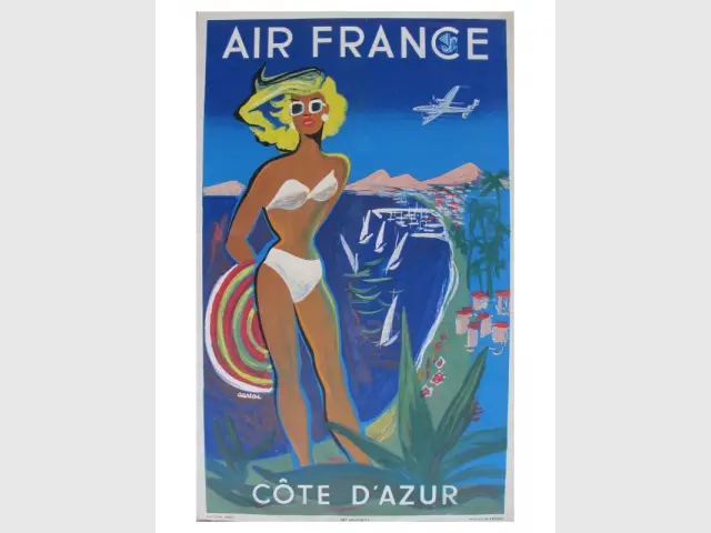 Affiche vintage Air France par Auriol de 1953