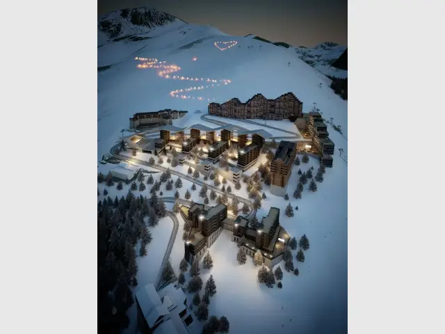 Un mixte entre la station dite intégrée, et celle de type chalet - La station de La Plagne en 2020 sera réinventée par Jean-Michel Wilmotte et Pierre & Vacances-Center Parcs