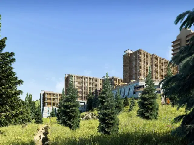 L'utilisation de panneaux en bois massif de type CLT sera privilégiée  - La station de La Plagne en 2020 sera réinventée par Jean-Michel Wilmotte et Pierre & Vacances-Center Parcs