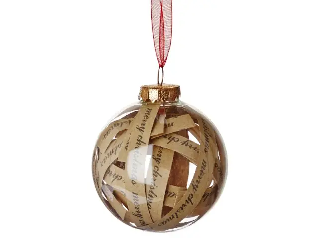 Une boule aux messages tendres pour votre sapin 