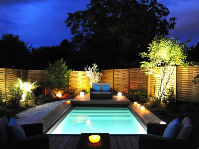 Piscine de nuit - Trophée d'argent - Trophées de la piscine et du spa 2016