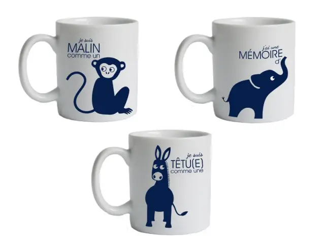 Des mugs aux couleurs des animaux : 12,90 &euro;