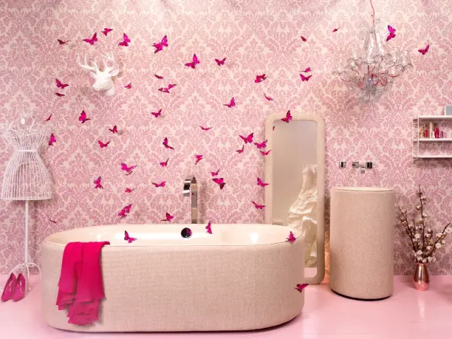 Une salle de bains comme un boudoir 