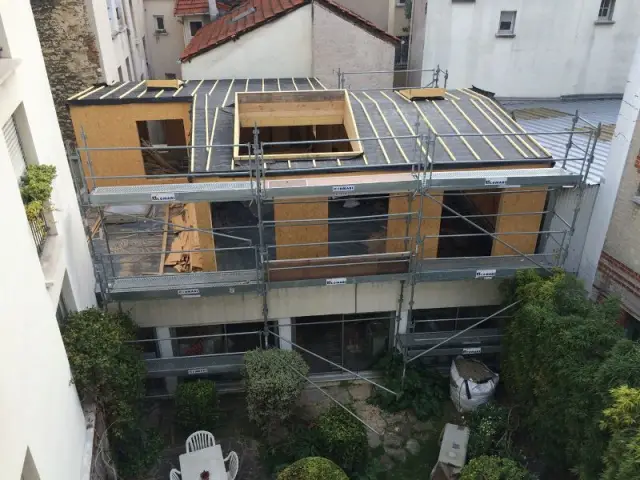 Une surélévatoion à ossature bois - Surélévation maison individuelle