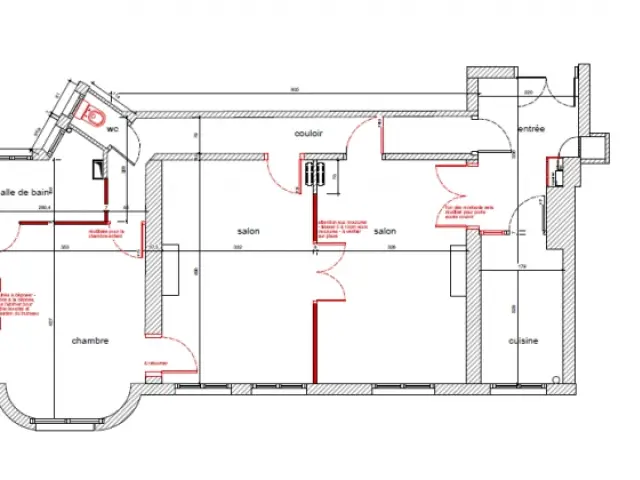 Plan de l'appartement avant