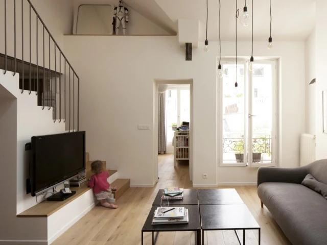 L'ancienne cuisine transformée en chambre d'enfant