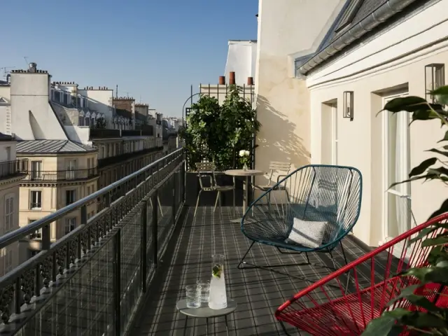 Une terrasse confortable à l'abri des regards