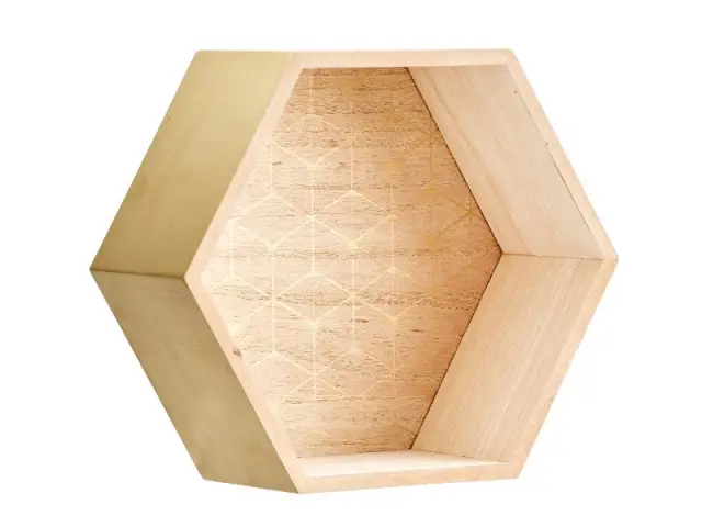 Etagère hexagonale champage, 5,99 &euro;