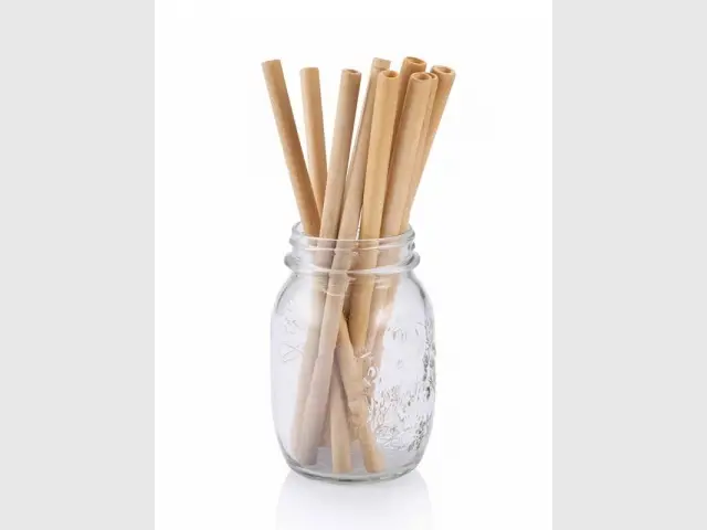 Lot de 6 pailles en bambou et leur brosse, 7,90 &euro;