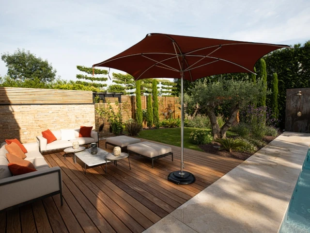 Une terrasse en bois exotique